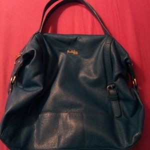 Paul & Joe blue leather shoulder bag